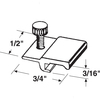 Prime-Line 3/16 in. Storm Door Panel Clips with Screws , Mill Finish 8 Pack PL 7959